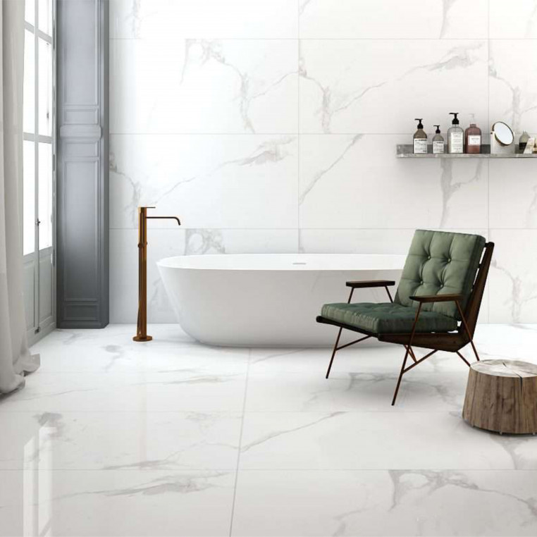Calacatta Cloud Porcelain Tiles