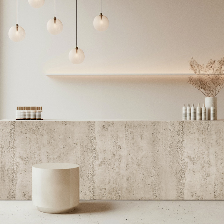 Oyster White Travertine veneer  On A Roll