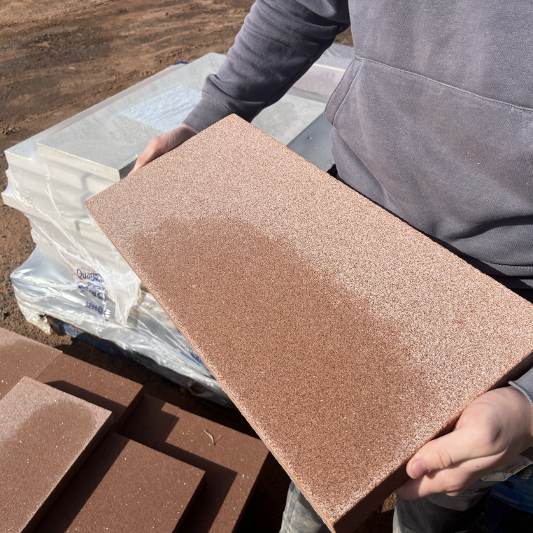 Cumbrian red sandstone coping - 900 x 300mm x 40mm thick