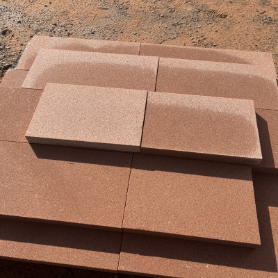 Cumbrian red sandstone coping - 900 x 300mm x 40mm thick thumbnail 2