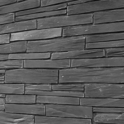 Pillared Blue Welsh Slate Random Walling