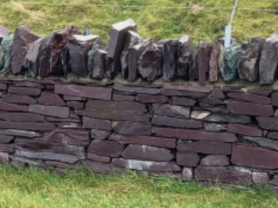 Plum Slate Walling: Welsh Heritage Stone for Gardens