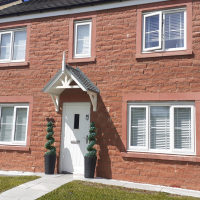 Red Cumbrian 140MM Coursed Split Faced Random Sandstone Walling